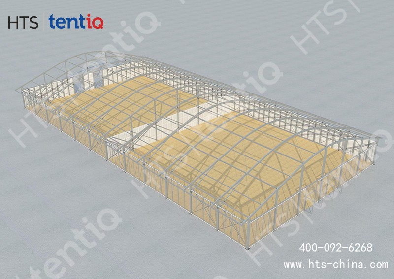 这座篷房空间容纳近3000人，抗风达12级可轻松承接各种活动