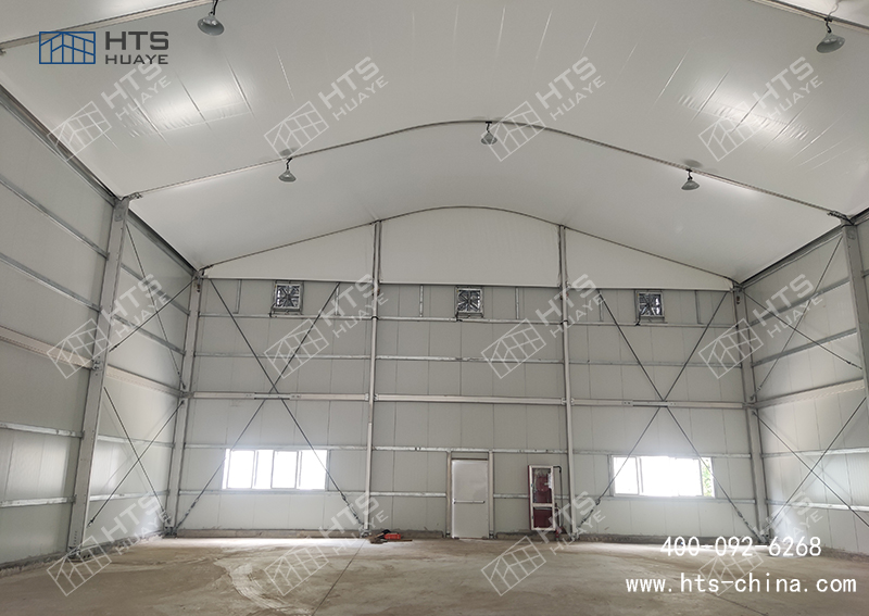 仓储篷房满足客户立体仓库要求，并且抗风11级