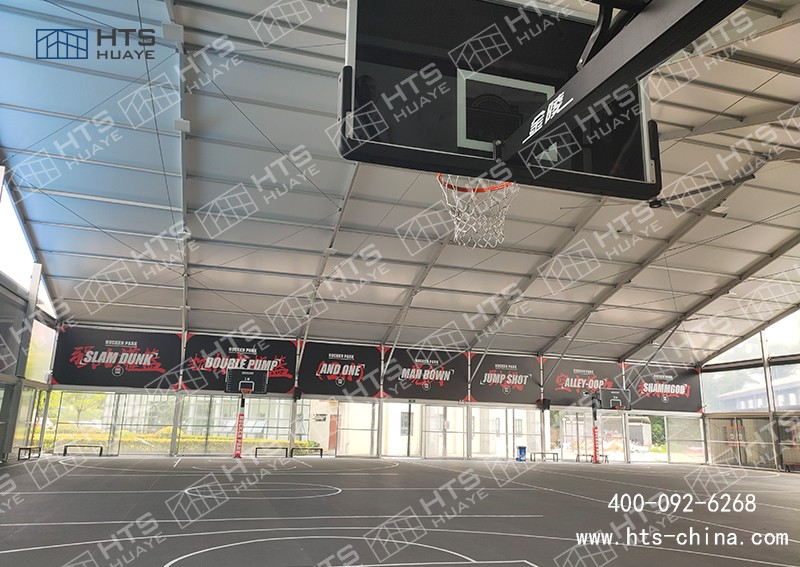体育篷房馆篮球可根据城市规划需求进行移动搬迁