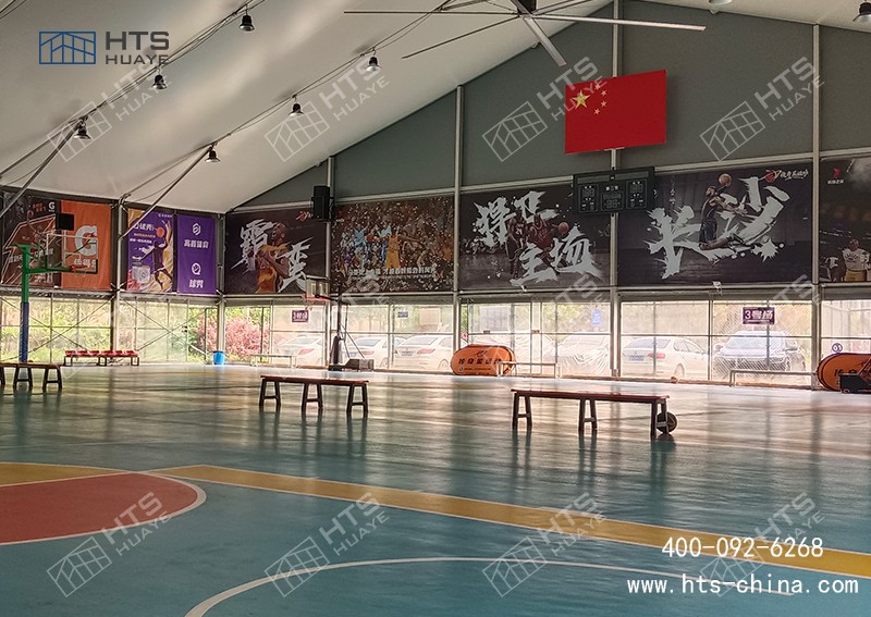 在湖南地区做的快速装配式篮球场案例，保证看完让您心动