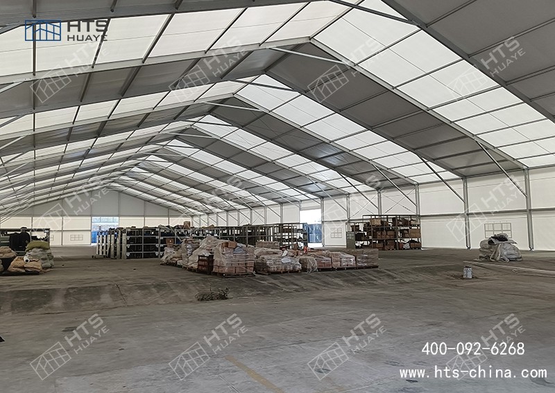拼装篷房仓库可以确保货物在仓储过程得到很好的保护