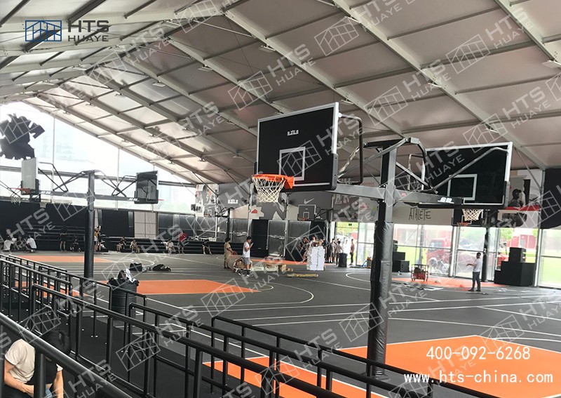 华烨建筑科技很幸运为全国各地设计并提供了多座装配式篷房篮球馆