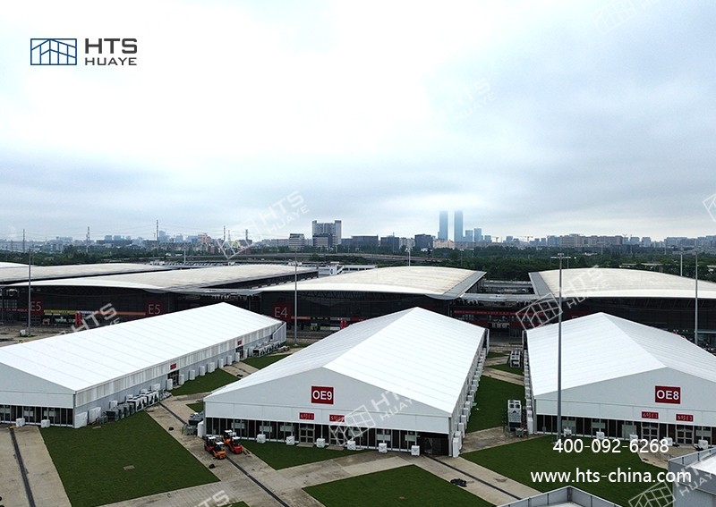 为上海成功交付了 4 座大型展览篷房，助力当地会展活动的顺利开展