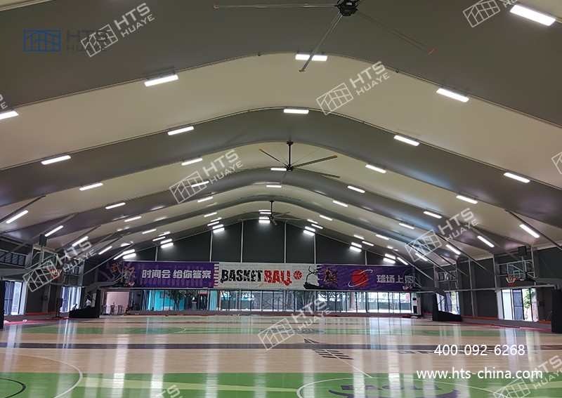 篮球场大棚不受场地限制，随时随地搭建篮球梦想