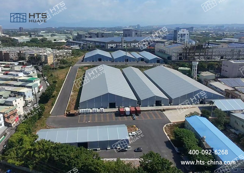 华烨海特斯近 2 万㎡仓储篷房圆满搭建！9 座铝合金篷房集群彰显品质实力