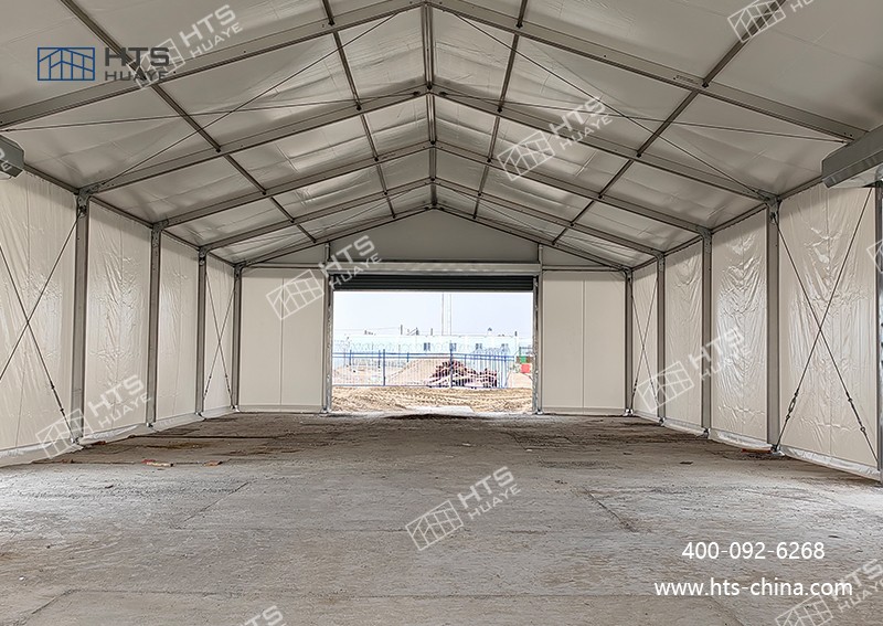 华烨篷房助力客户在新疆和田沙漠建设468㎡高效生产空间